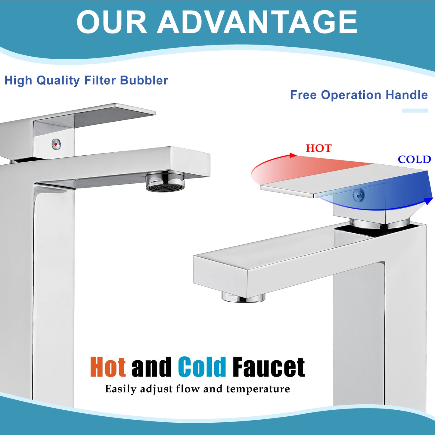 
                  
                    Midanya Bathroom Sink Faucet One Hole Single Handle Deck Mount Lavatory Bathroom Faucet with Water Supply Lines Without Drain
                  
                