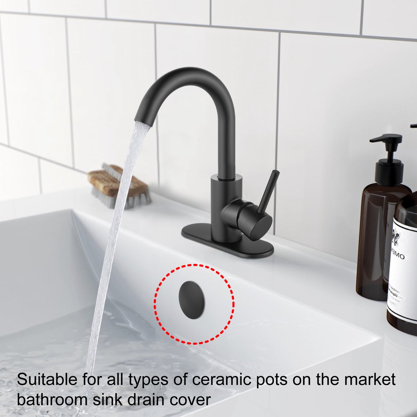 
                  
                    Midanya Bathroom Sink Overflow Cover Basin Trim Brass Insert in Hole Round Caps, Vanity Vessel Sink Basin Overflow Trim Ring, Bathroom Kitchen Sink Overflow Ring, Pack of 1
                  
                