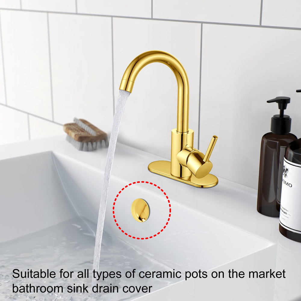 
                  
                    Midanya Bathroom Sink Overflow Cover Basin Trim Brass Insert in Hole Round Caps, Vanity Vessel Sink Basin Overflow Trim Ring, Bathroom Kitchen Sink Overflow Ring, Pack of 1
                  
                
