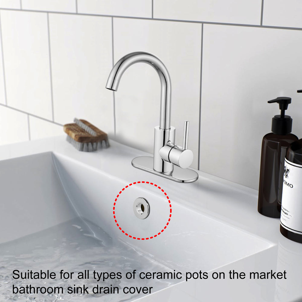 
                  
                    Midanya Brass Insert in Hole Round Caps, 2 Pcs Sink Basin Trim Overflow Cover, Bathroom Kitchen Vanity Vessel Sink Overflow Ring
                  
                