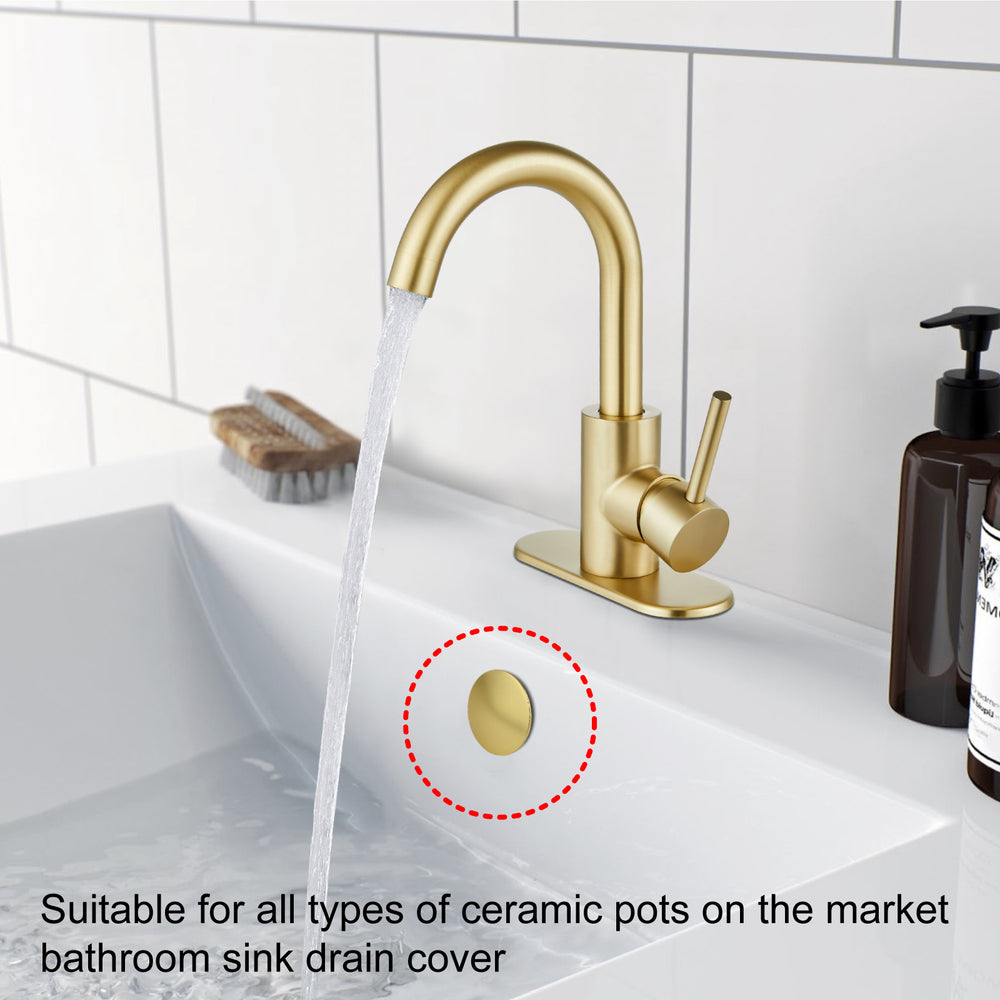 
                  
                    Midanya Bathroom Sink Overflow Cover Basin Trim Brass Insert in Hole Round Caps, Vanity Vessel Sink Basin Overflow Trim Ring, Bathroom Kitchen Sink Overflow Ring, Pack of 1
                  
                