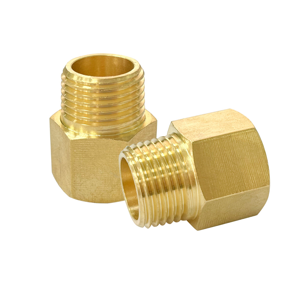 
                  
                    Midanya Brass Pipe Fitting Reducer Adapter 2 Pack Thread Hose Fitting Straight Hex Nipple Fast Coupler
                  
                