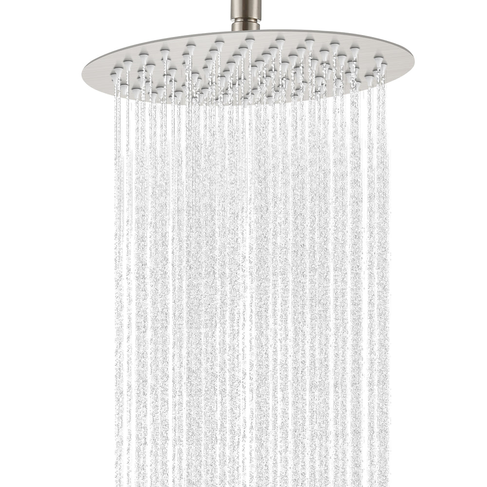 Midanya Round Rainfall Shower Head 10 Inch Stainless Steel Ultra Thin Design High Pressure