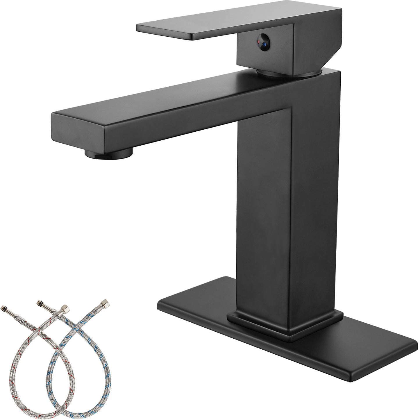 Buy Birsppy Mixer Taps for Bathroom Basin Black Stainless Steel Washroom  Sink Faucet Single Lever One Hole Taps Online at desertcartAntigua and  Barbuda