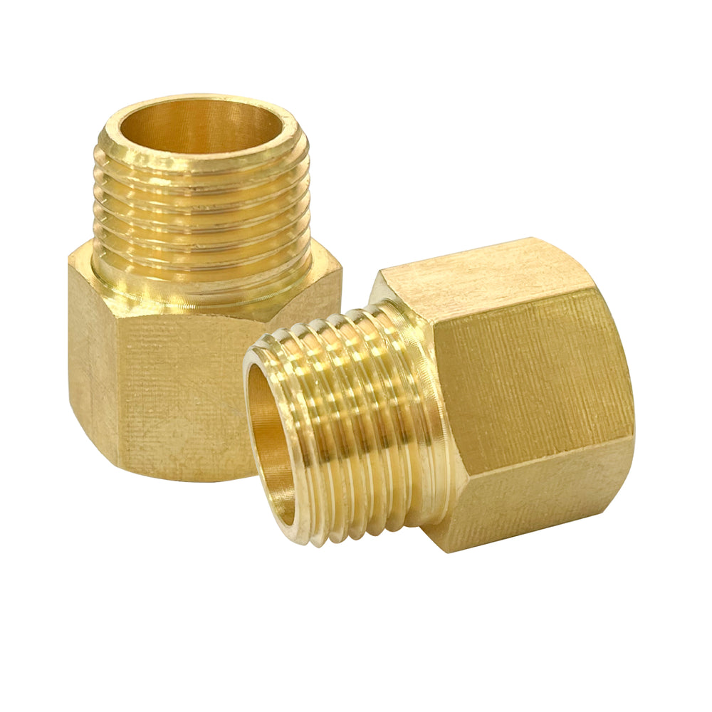 
                  
                    Midanya Brass Pipe Fitting Reducer Adapter 2 Pack Thread Hose Fitting Straight Hex Nipple Fast Coupler
                  
                