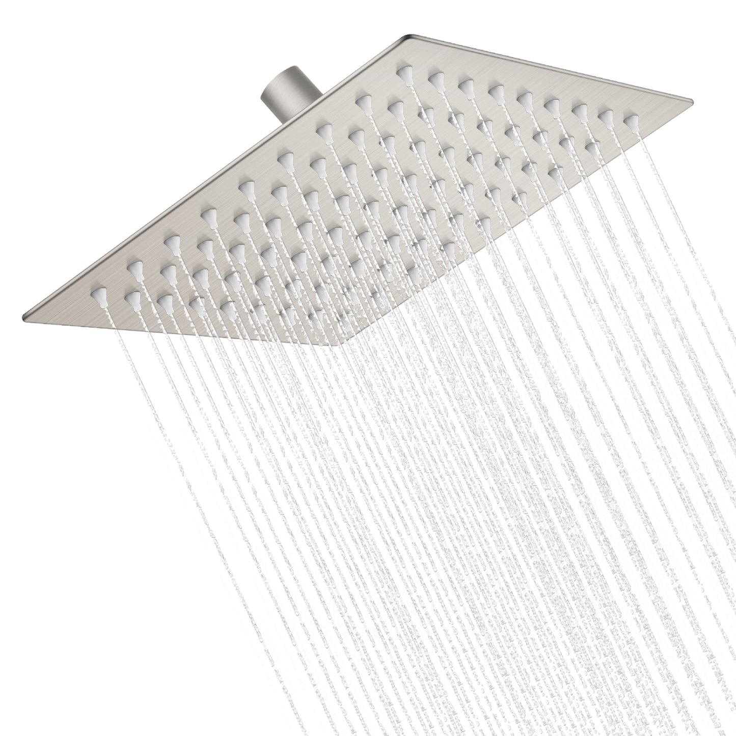
                  
                    Midanya 8 inch Rainfall Shower Head Square Stainless Steel Rain Showerhead High Pressure Waterfall Crackproof Coverage with Silicone Nozzle 1/16" Ultra Thin Design Swivel Connector
                  
                
