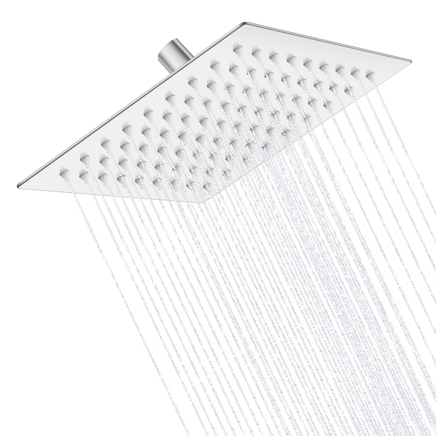 
                  
                    Midanya 8 inch Rainfall Shower Head Square Stainless Steel Rain Showerhead High Pressure Waterfall Crackproof Coverage with Silicone Nozzle 1/16" Ultra Thin Design Swivel Connector
                  
                
