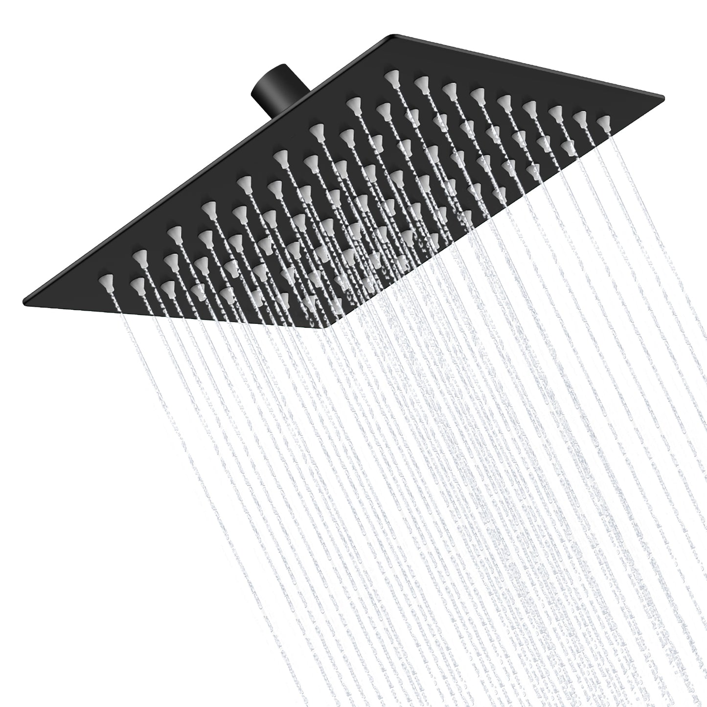 
                  
                    Midanya 8 inch Rainfall Shower Head Square Stainless Steel Rain Showerhead High Pressure Waterfall Crackproof Coverage with Silicone Nozzle 1/16" Ultra Thin Design Swivel Connector
                  
                