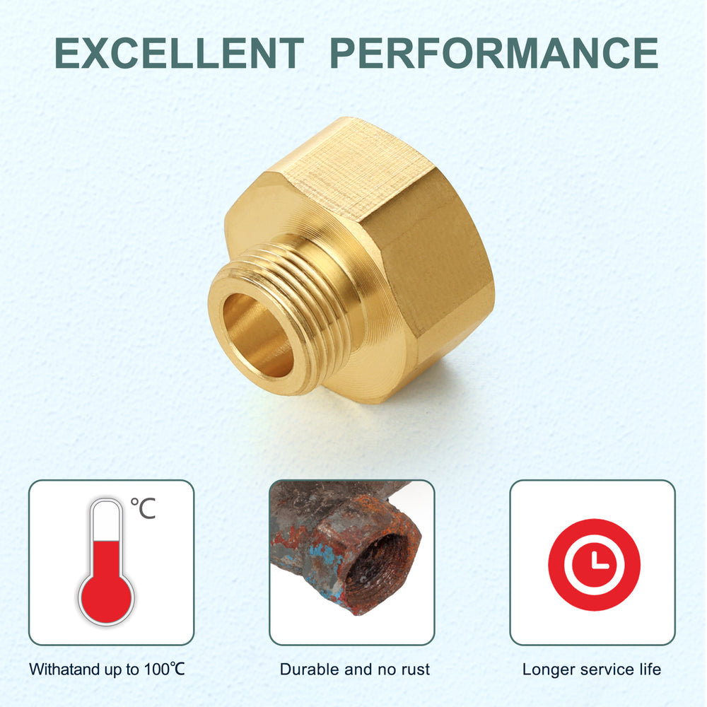 
                  
                    Midanya Brass Pipe Fitting Reducer Adapter 2 Pack Thread Hose Fitting Straight Hex Nipple Fast Coupler
                  
                