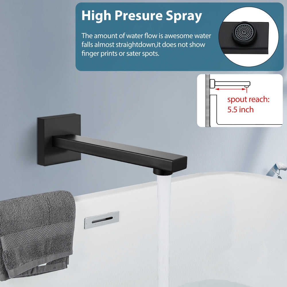 
                  
                    Tub and Shower Faucet Set Bathroom Rain Shower System with Tub Faucet Spout Wall Mounted 8 inch High Pressure Rain Shower Head Shower Trim Kit with Rough-in Mixer Valve
                  
                
