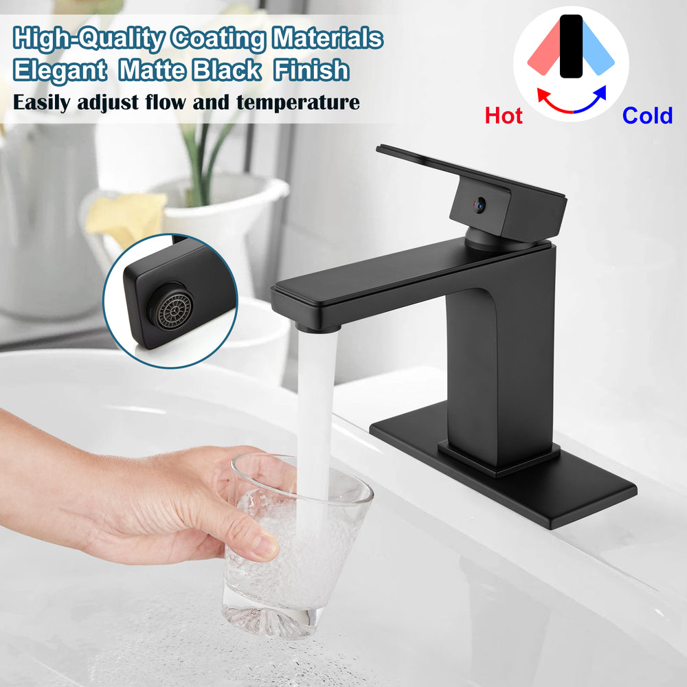 Midanya Bathroom Sink Faucet 1 Hole Single Handle Deck Mount