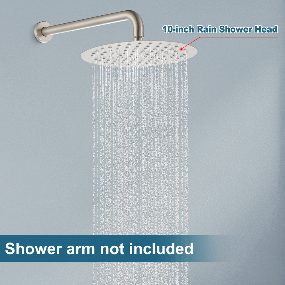 
                  
                    Midanya Round Rainfall Shower Head 10 Inch Stainless Steel Ultra Thin Design High Pressure
                  
                