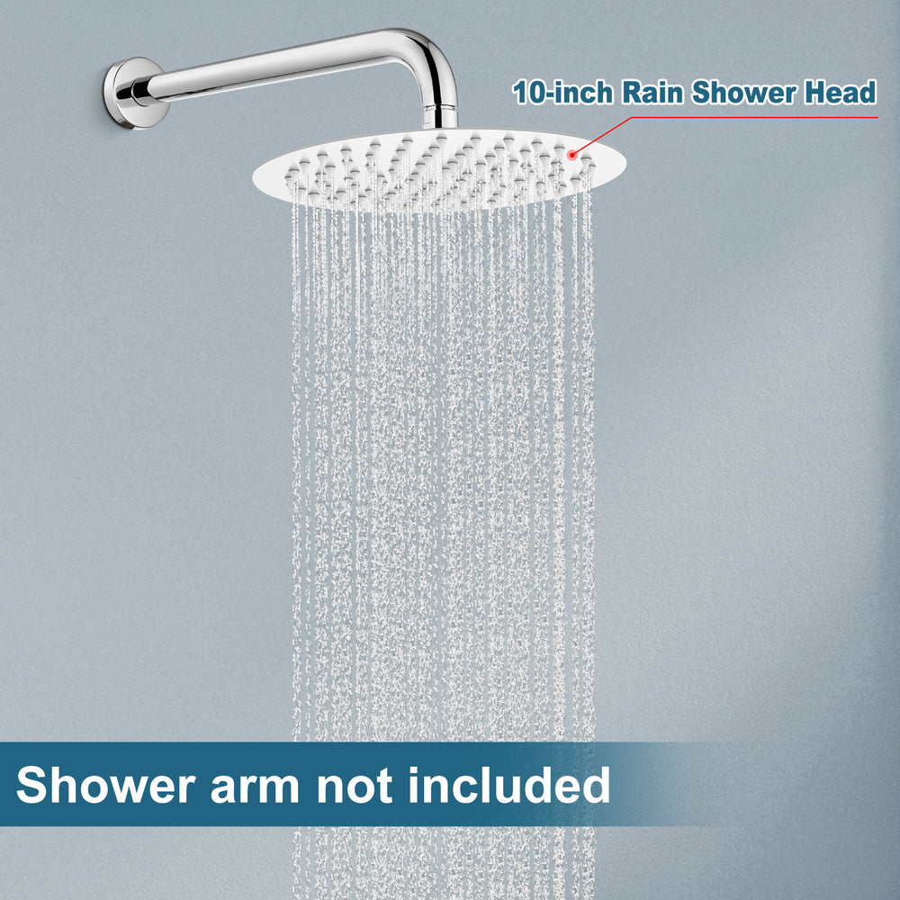 
                  
                    Midanya Round Rainfall Shower Head 10 Inch Stainless Steel Ultra Thin Design High Pressure
                  
                