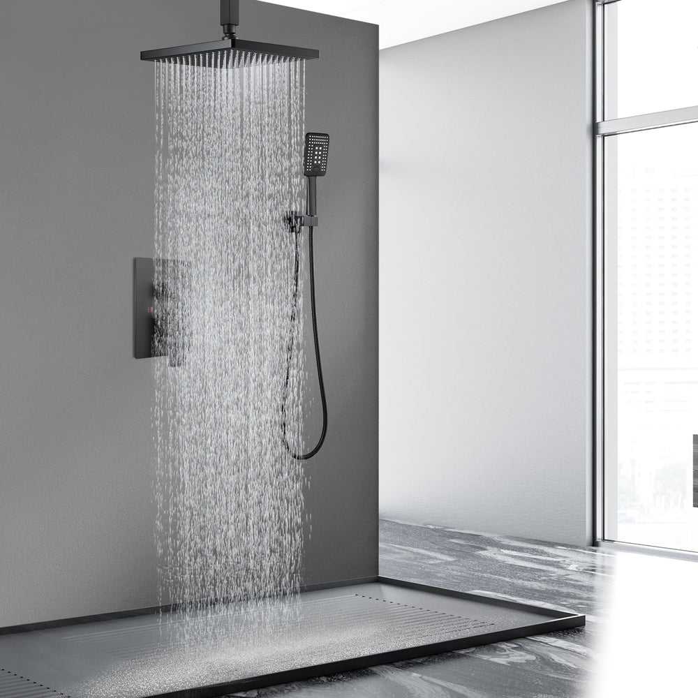 Midanya Shower System Ceiling Mount ABS 12 Inch Rain Shower Head