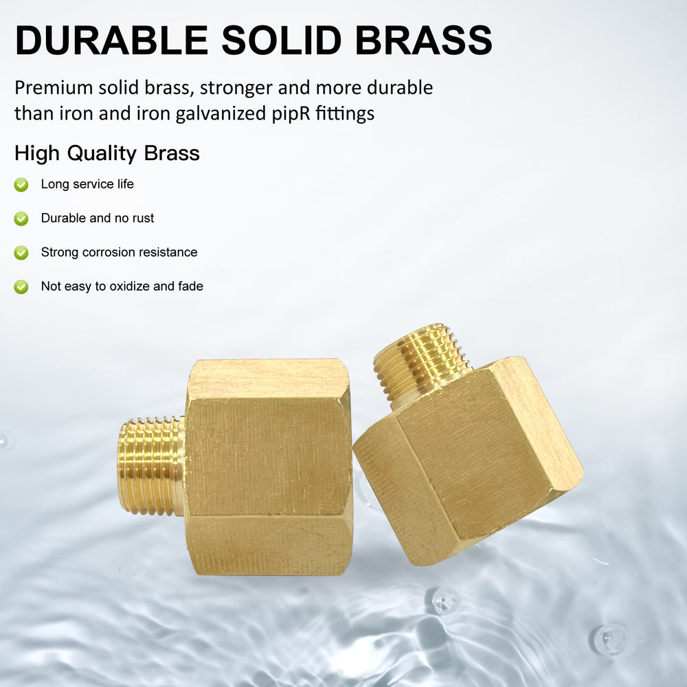 
                  
                    Midanya Brass Pipe Fitting Reducer Adapter 2 Pack Thread Hose Fitting Straight Hex Nipple Fast Coupler
                  
                
