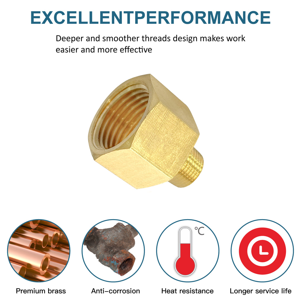 
                  
                    Midanya Brass Pipe Fitting Reducer Adapter 2 Pack Thread Hose Fitting Straight Hex Nipple Fast Coupler
                  
                