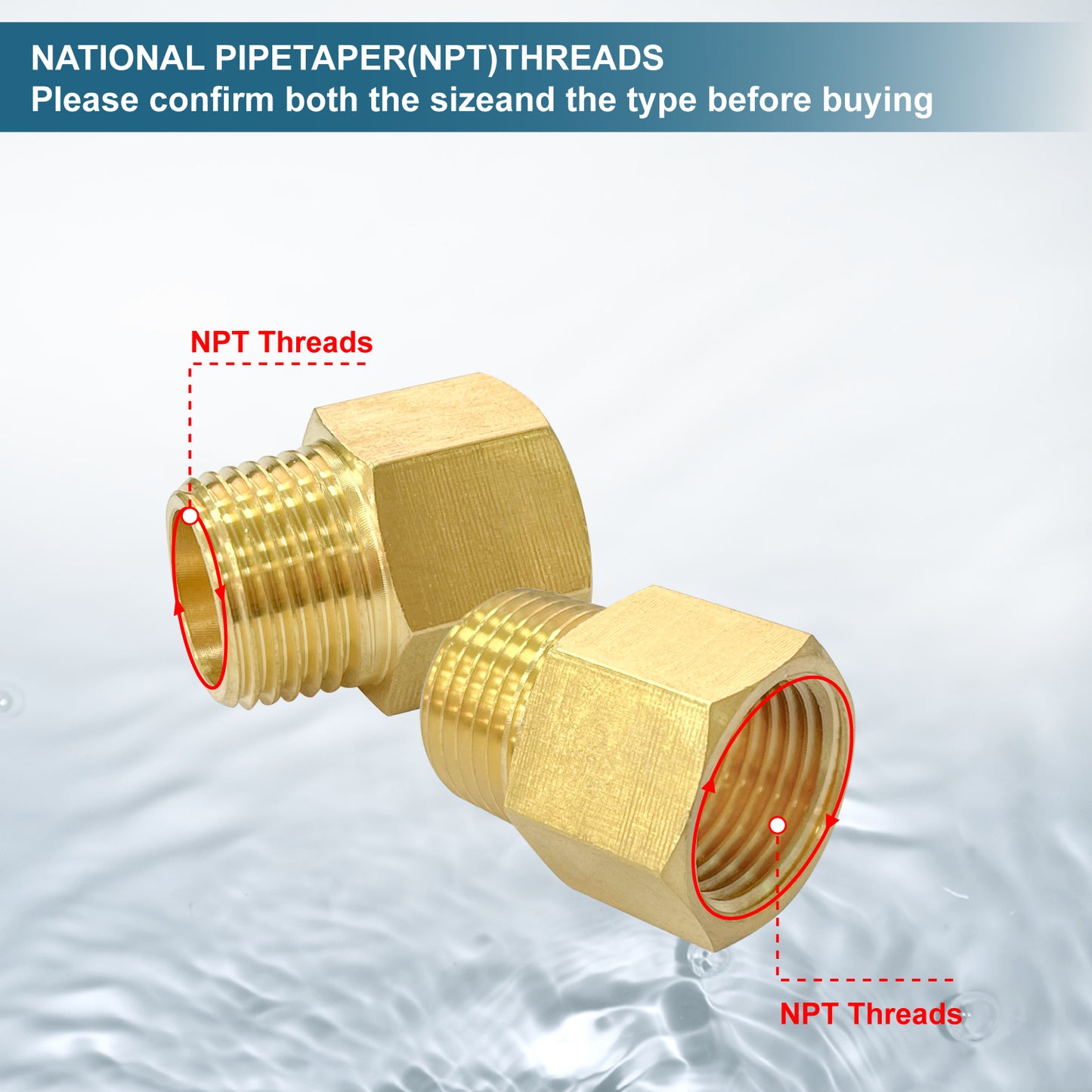 
                  
                    Midanya Brass Pipe Fitting Reducer Adapter 2 Pack Thread Hose Fitting Straight Hex Nipple Fast Coupler
                  
                
