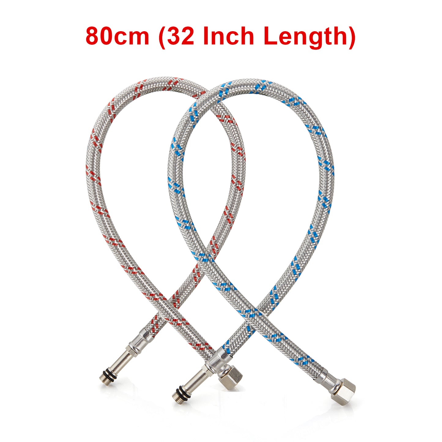 
                  
                    Midanya Faucet Connector, Braided Stainless Steel Supply Hose 3/8-Inch Female Compression Thread x M10 Male Connector, x 2 Pcs (1 Pair)
                  
                