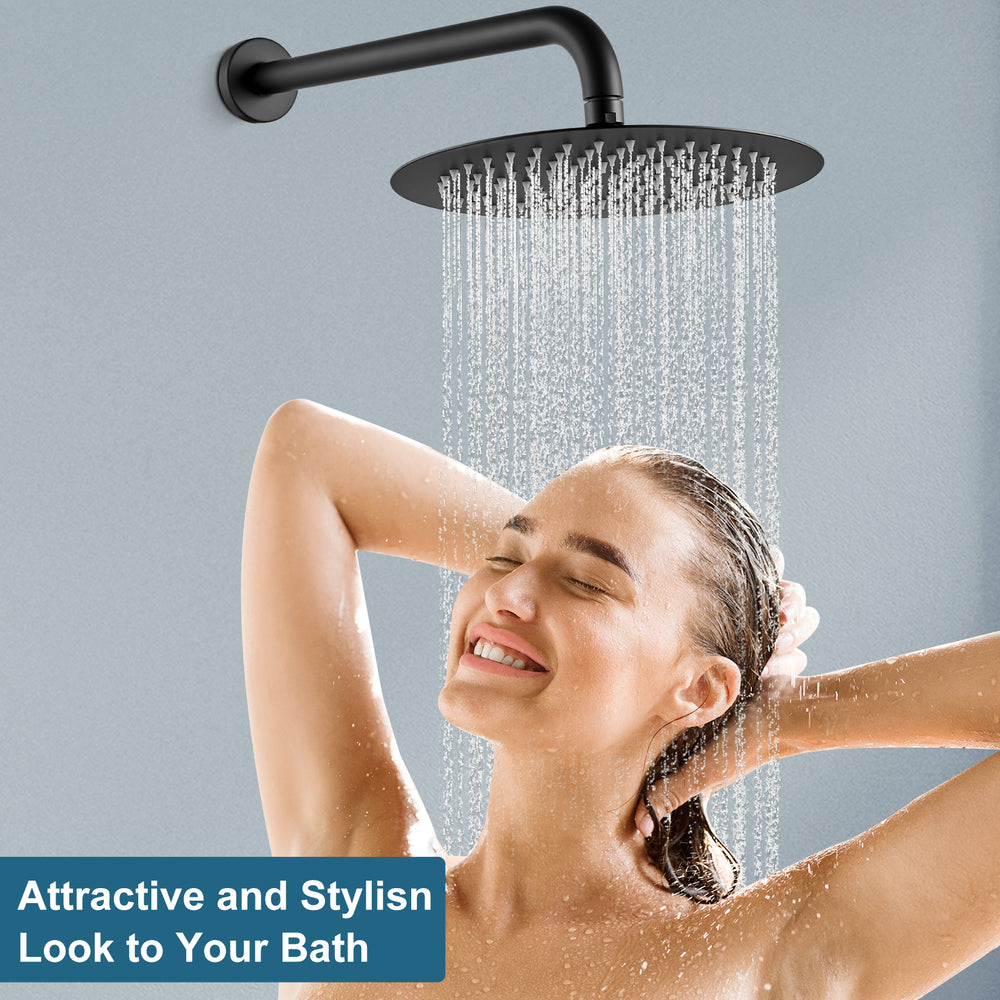 
                  
                    Midanya Round Rainfall Shower Head 10 Inch Stainless Steel Ultra Thin Design High Pressure
                  
                