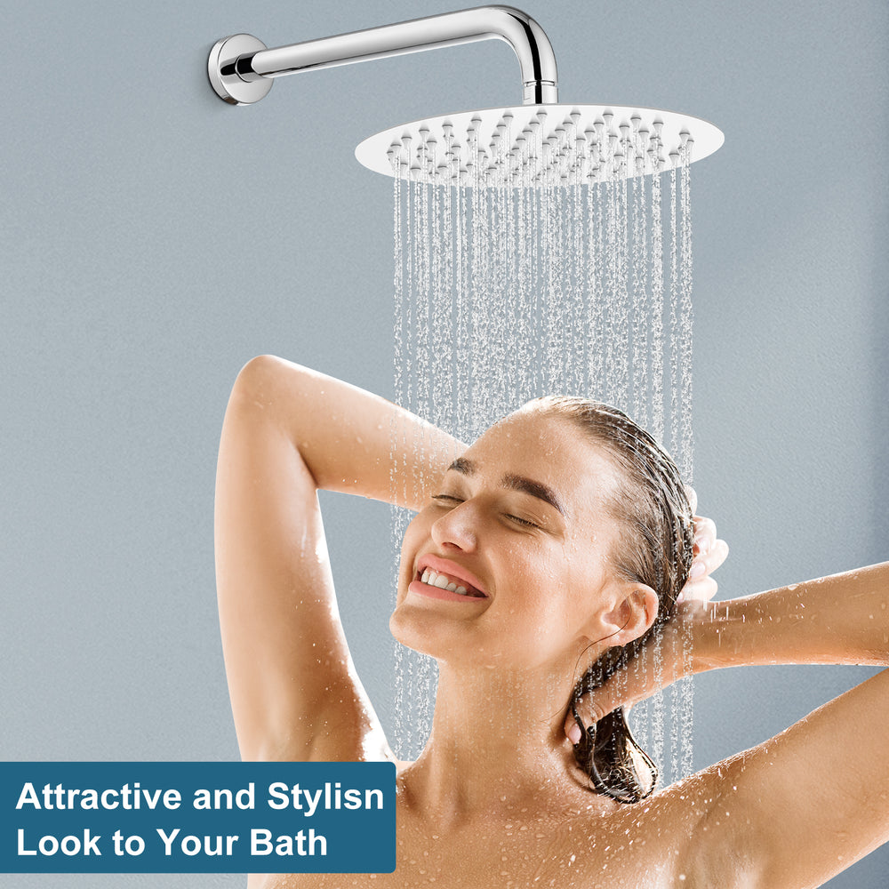 
                  
                    Midanya Round Rainfall Shower Head 10 Inch Stainless Steel Ultra Thin Design High Pressure
                  
                
