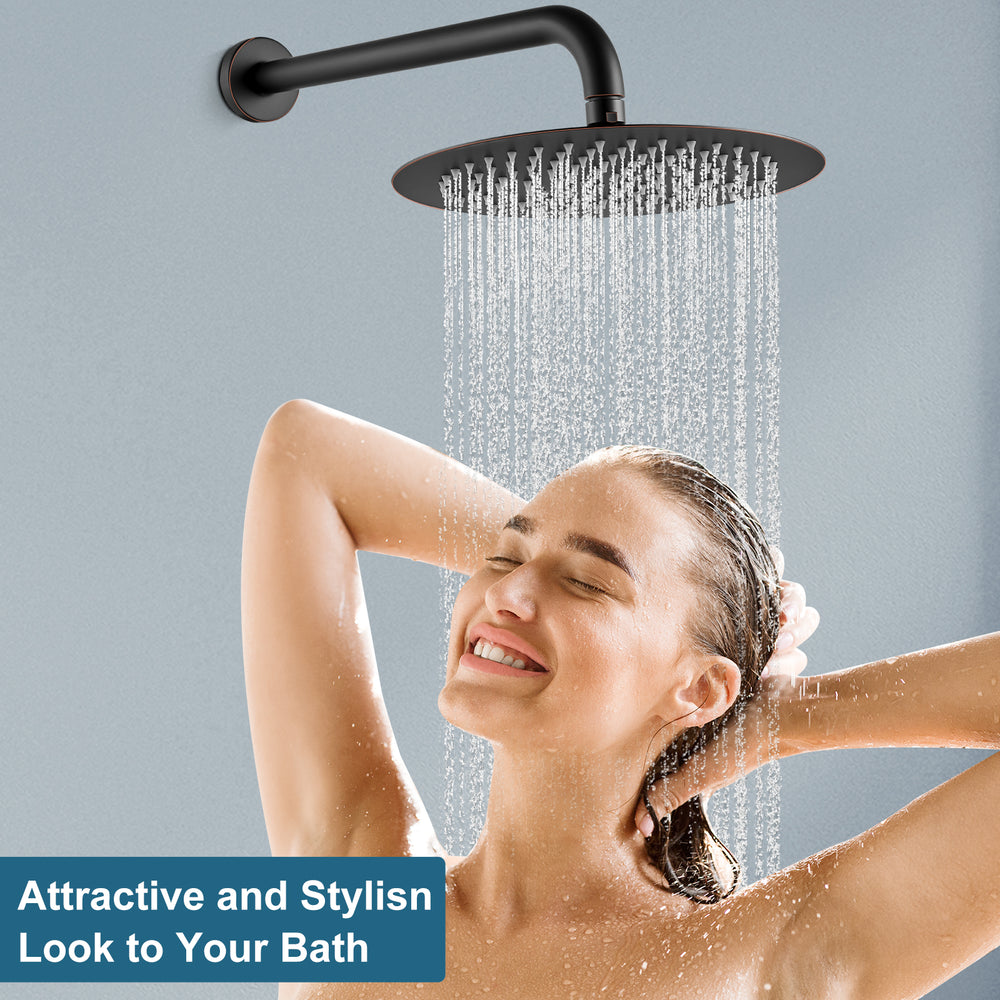 
                  
                    Midanya Round Rainfall Shower Head 10 Inch Stainless Steel Ultra Thin Design High Pressure
                  
                