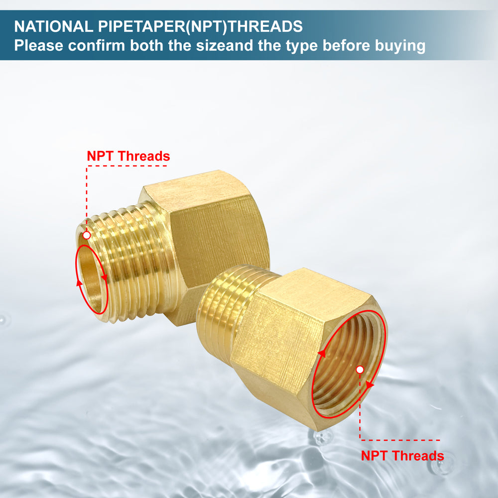 
                  
                    Midanya Brass Pipe Fitting Reducer Adapter 2 Pack Thread Hose Fitting Straight Hex Nipple Fast Coupler
                  
                