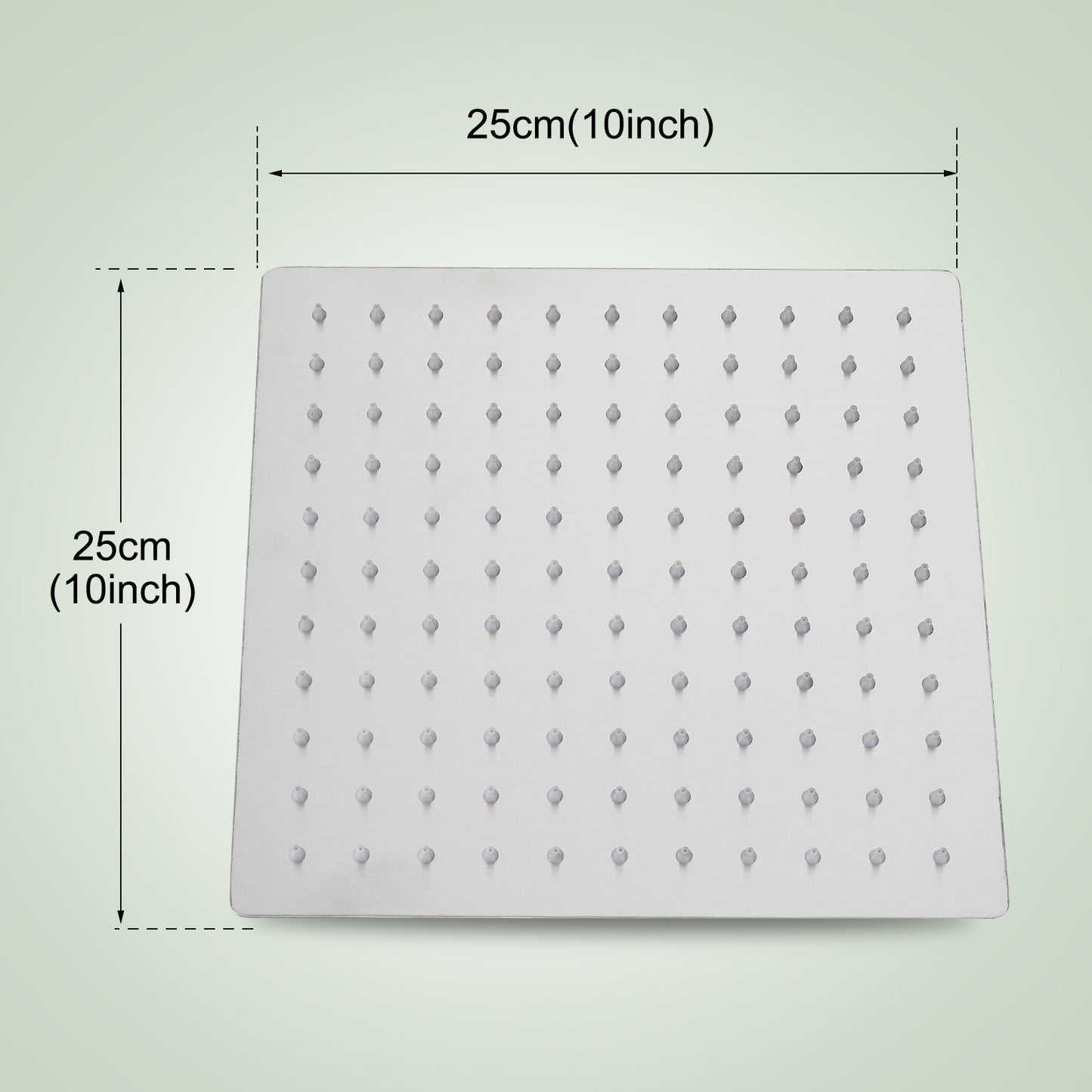 
                  
                    Midanya 10 inch Rainfall Shower Head Square Stainless Steel Rain Showerhead High Pressure Waterfall Crackproof Coverage with Silicone Nozzle 1/16" Ultra Thin Design Swivel Connector
                  
                