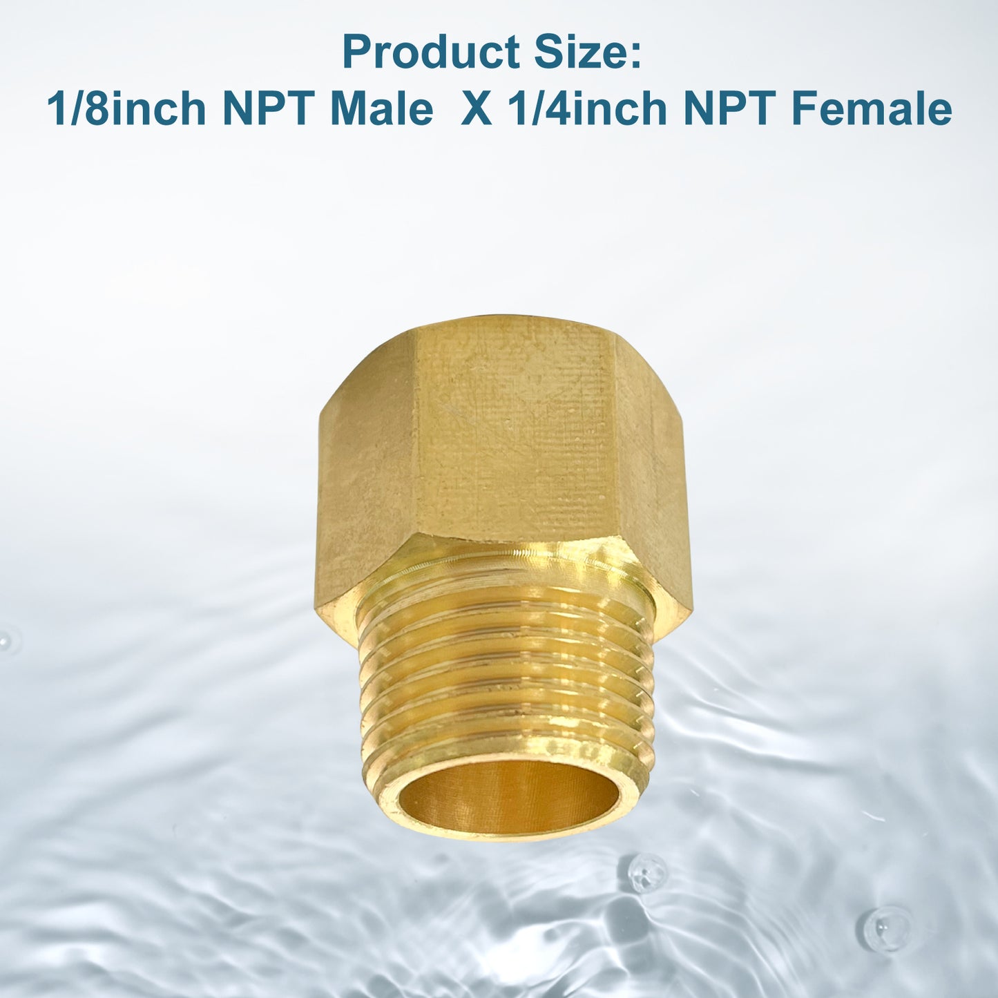 
                  
                    Midanya Brass Pipe Fitting Reducer Adapter 2 Pack Thread Hose Fitting Straight Hex Nipple Fast Coupler
                  
                