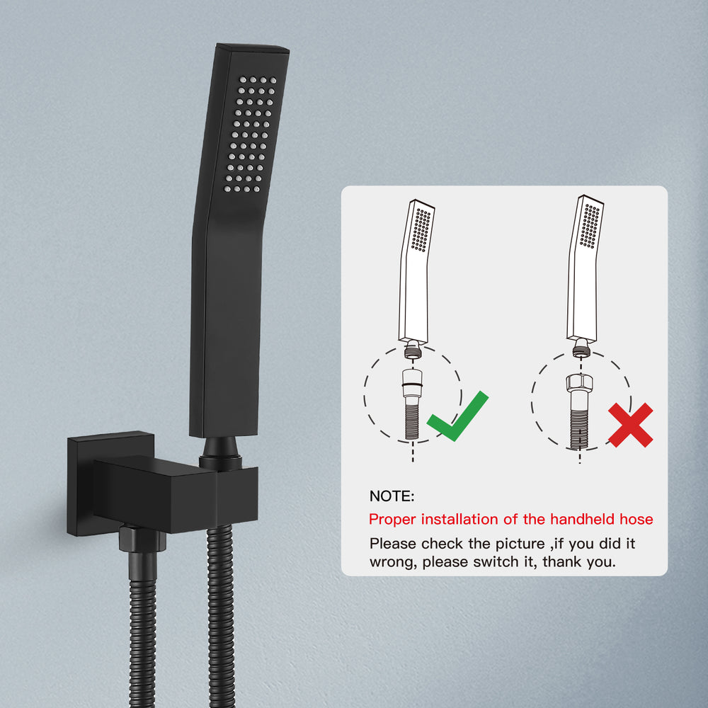 
                  
                    Midanya Bathroom Shower Handheld Spray Curved SUS304 Stainless Steel High Pressure Wall Mount with Wall Connector, Shower Holder and 60-inch Flexible Shower Hose Hand Shower Set
                  
                