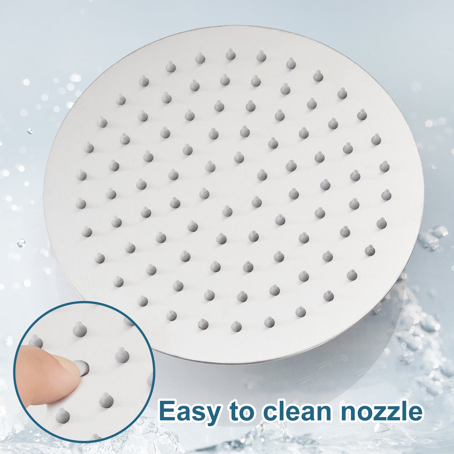 
                  
                    Midanya Round Rainfall Shower Head 12 Inch Stainless Steel Ultra Thin Design High Pressure
                  
                
